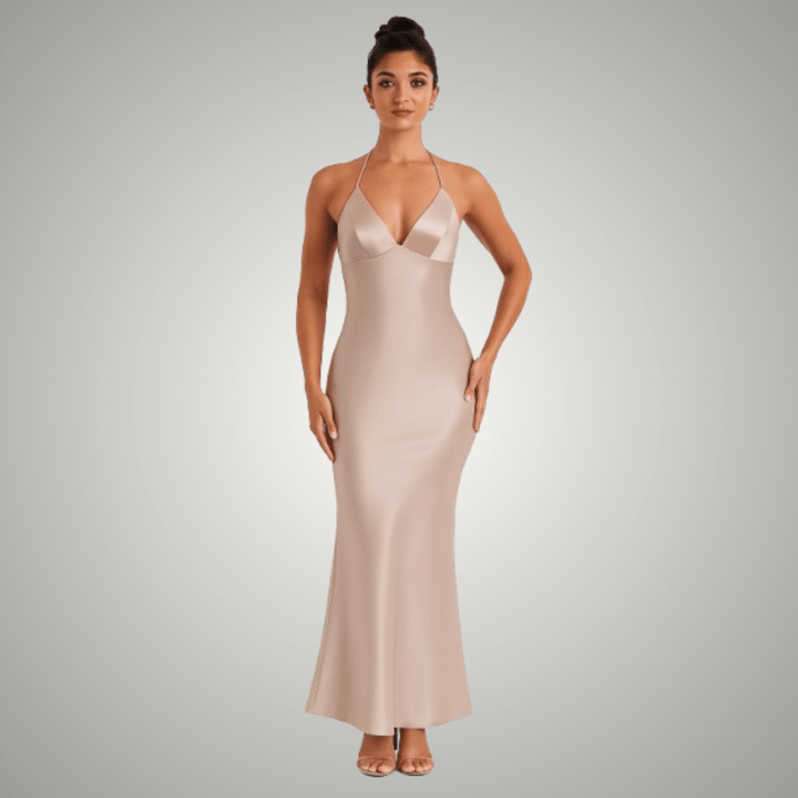 Alessina™ | Abito Lungo a Spalline Sottili - Puro Roma